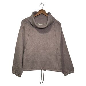 Anthropologie Field Flower Size Large Taupe Blush Cotton Cowl Neck Sweater